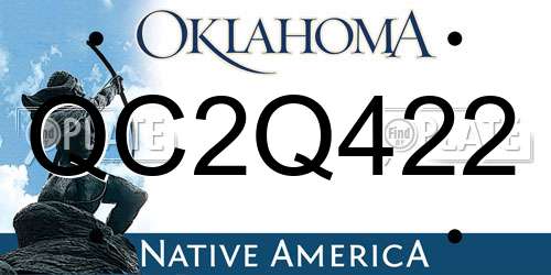 QC2Q422 Oklahoma License Plate