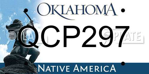 QCP297 Oklahoma License Plate