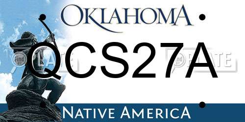 QCS27A Oklahoma License Plate