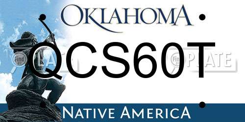 QCS60T Oklahoma License Plate