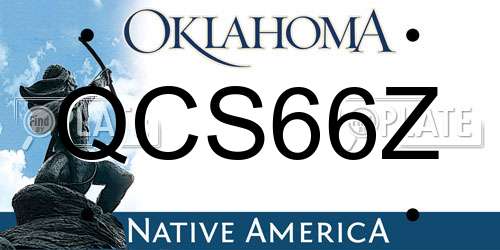 QCS66Z Oklahoma License Plate