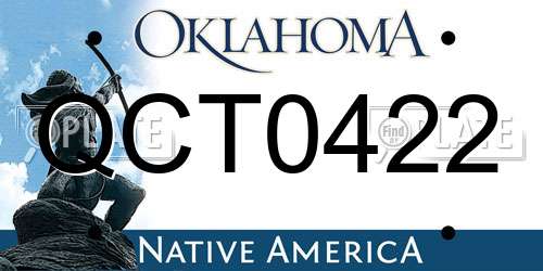 QCT0422 Oklahoma License Plate