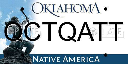 QCTQATT Oklahoma License Plate