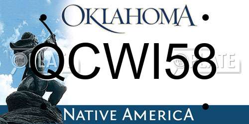 QCWI58 Oklahoma License Plate