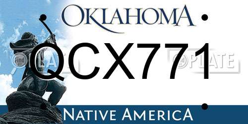 QCX771 Oklahoma License Plate