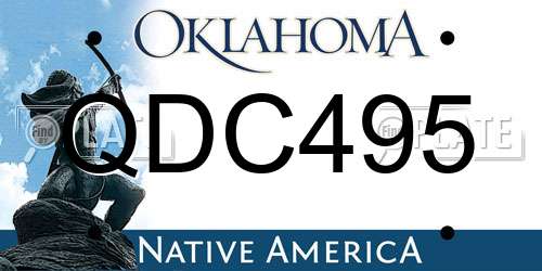QDC495 Oklahoma License Plate