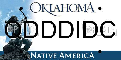 QDDDIDC Oklahoma License Plate