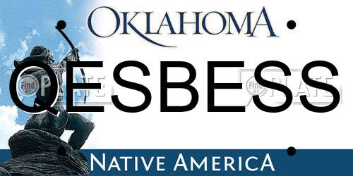 QESBESS Oklahoma License Plate