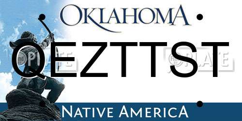 QEZTTST Oklahoma License Plate