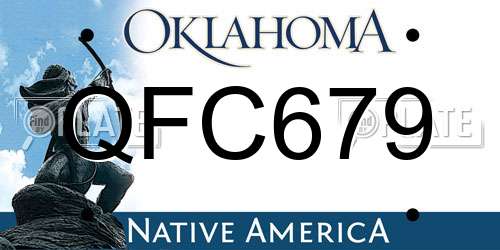 QFC679 Oklahoma License Plate