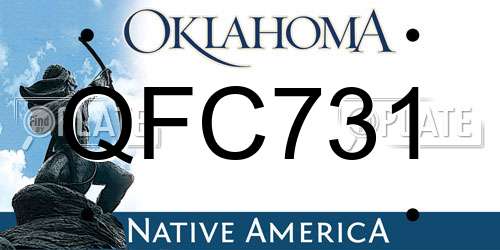 QFC731 Oklahoma License Plate