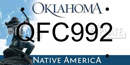 QFC992 Oklahoma License Plate
