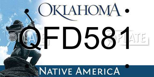 QFD581 Oklahoma License Plate