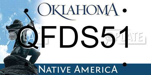 QFDS51 Oklahoma License Plate