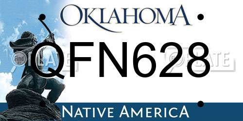 QFN628 Oklahoma License Plate