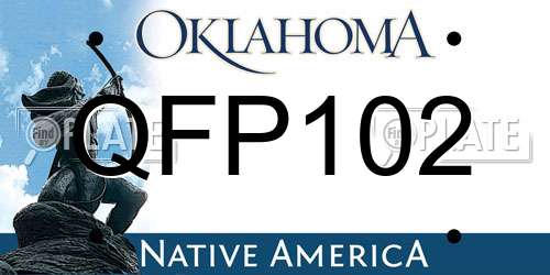 QFP102 Oklahoma License Plate
