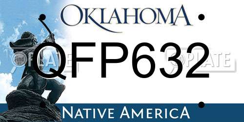 QFP632 Oklahoma License Plate