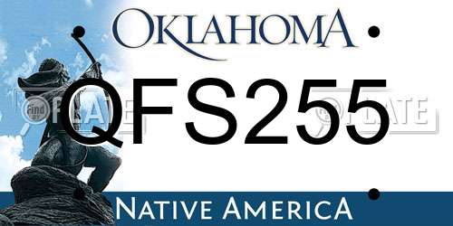 QFS255 Oklahoma License Plate