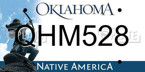 QHM528 Oklahoma License Plate