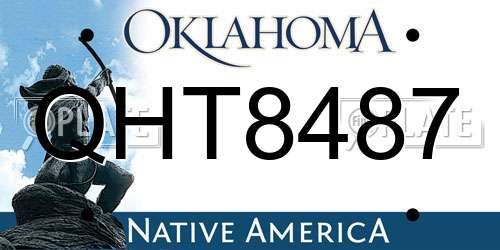 QHT8487 Oklahoma License Plate