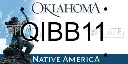 QIBB11 Oklahoma License Plate