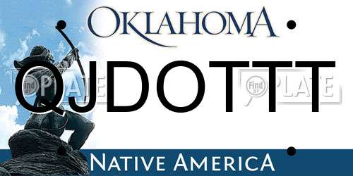 QJDOTTT Oklahoma License Plate