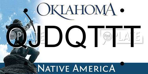QJDQTTT Oklahoma License Plate