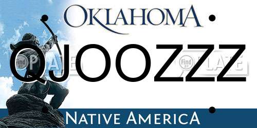 QJOOZZZ Oklahoma License Plate