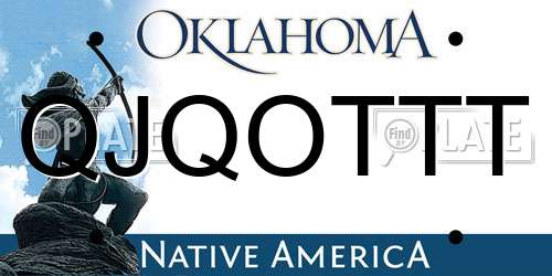 QJQOTTT Oklahoma License Plate