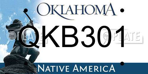 QKB301 Oklahoma License Plate