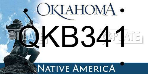 QKB341 Oklahoma License Plate