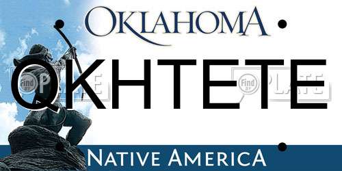 QKHTETE Oklahoma License Plate