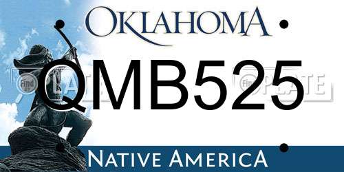 QMB525 Oklahoma License Plate