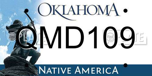 QMD109 Oklahoma License Plate