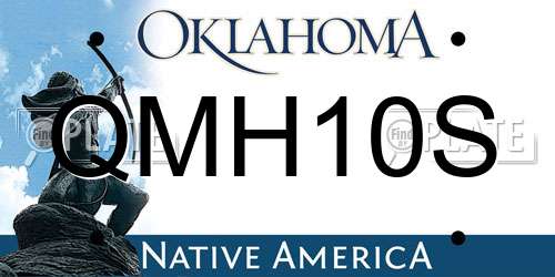 QMH10S Oklahoma License Plate