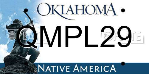 QMPL29 Oklahoma License Plate