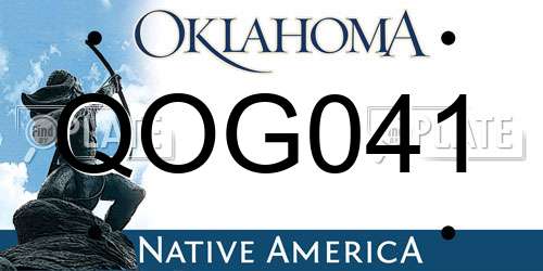 QOG041 Oklahoma License Plate