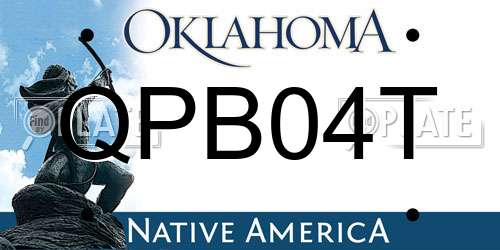 QPB04T Oklahoma License Plate