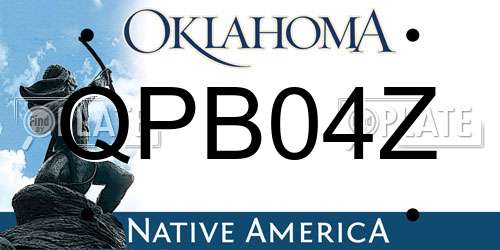 QPB04Z Oklahoma License Plate