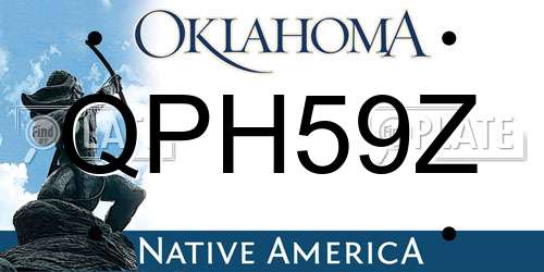 QPH59Z Oklahoma License Plate