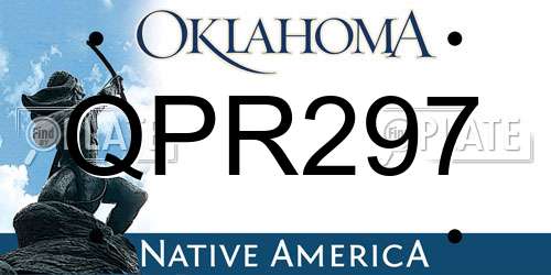 QPR297 Oklahoma License Plate