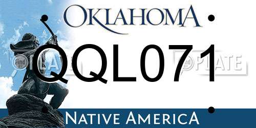 QQL071 Oklahoma License Plate