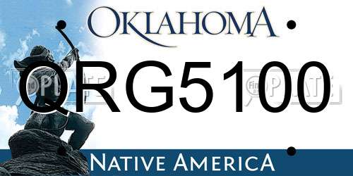 QRG5100 Oklahoma License Plate