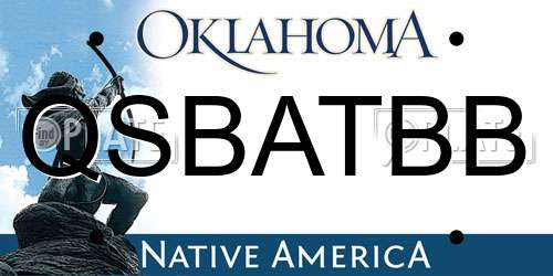 QSBATBB Oklahoma License Plate