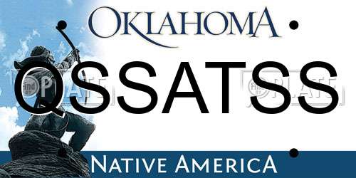 QSSATSS Oklahoma License Plate