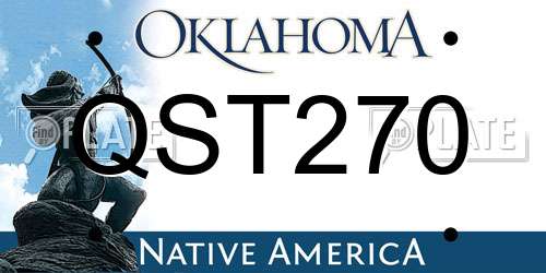 QST270 Oklahoma License Plate