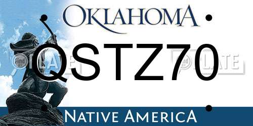 QSTZ70 Oklahoma License Plate