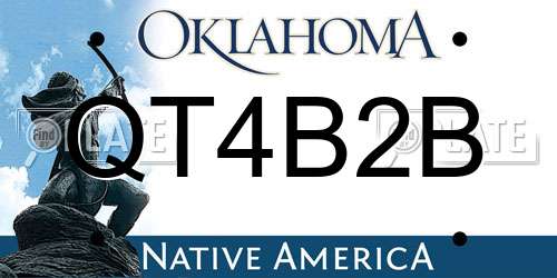 QT4B2B Oklahoma License Plate