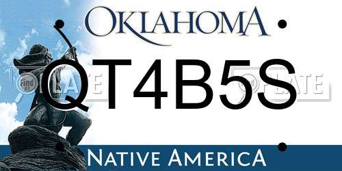 QT4B5S Oklahoma License Plate