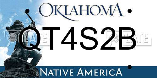 QT4S2B Oklahoma License Plate